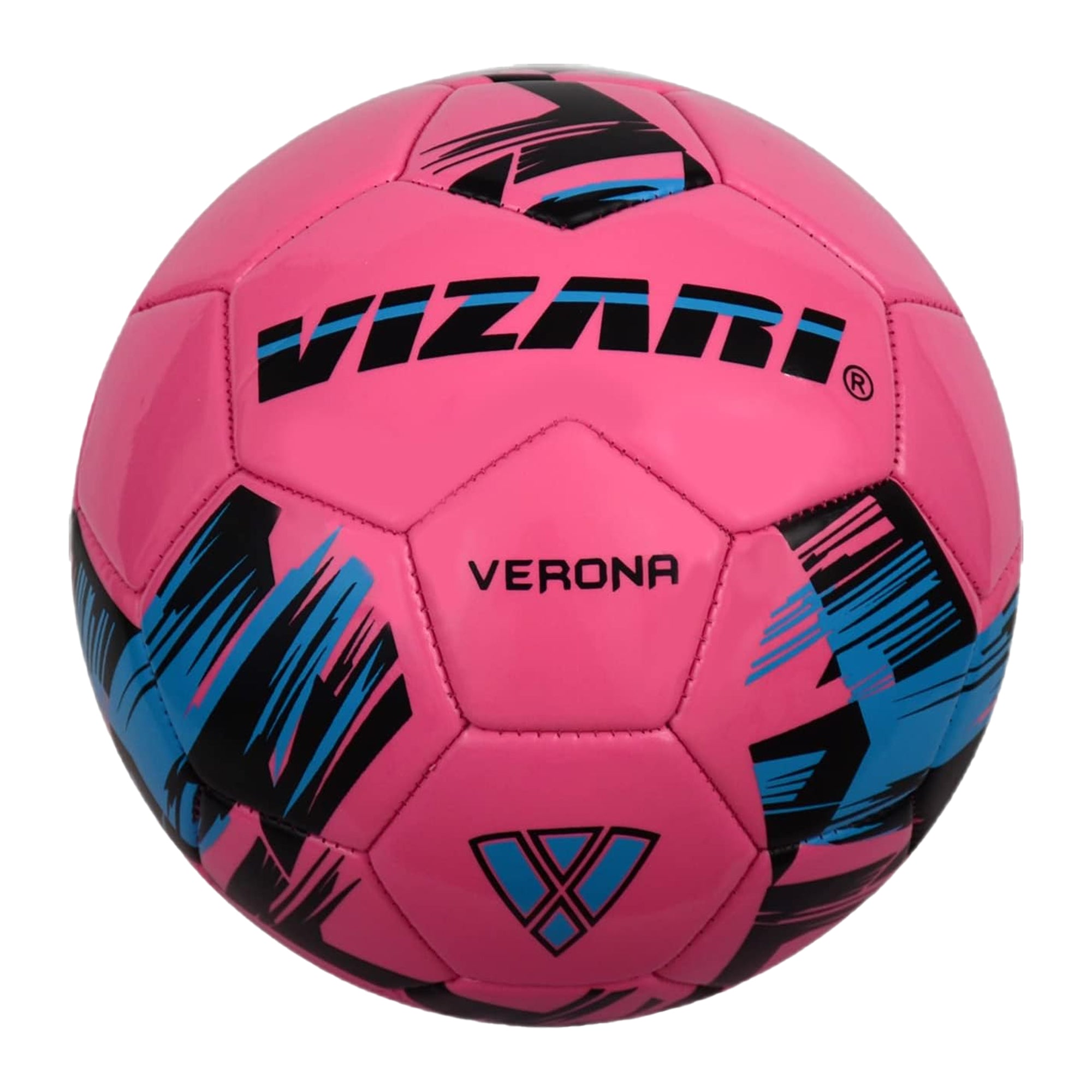 Verona Soccer Ball-Pink/Black/Sky