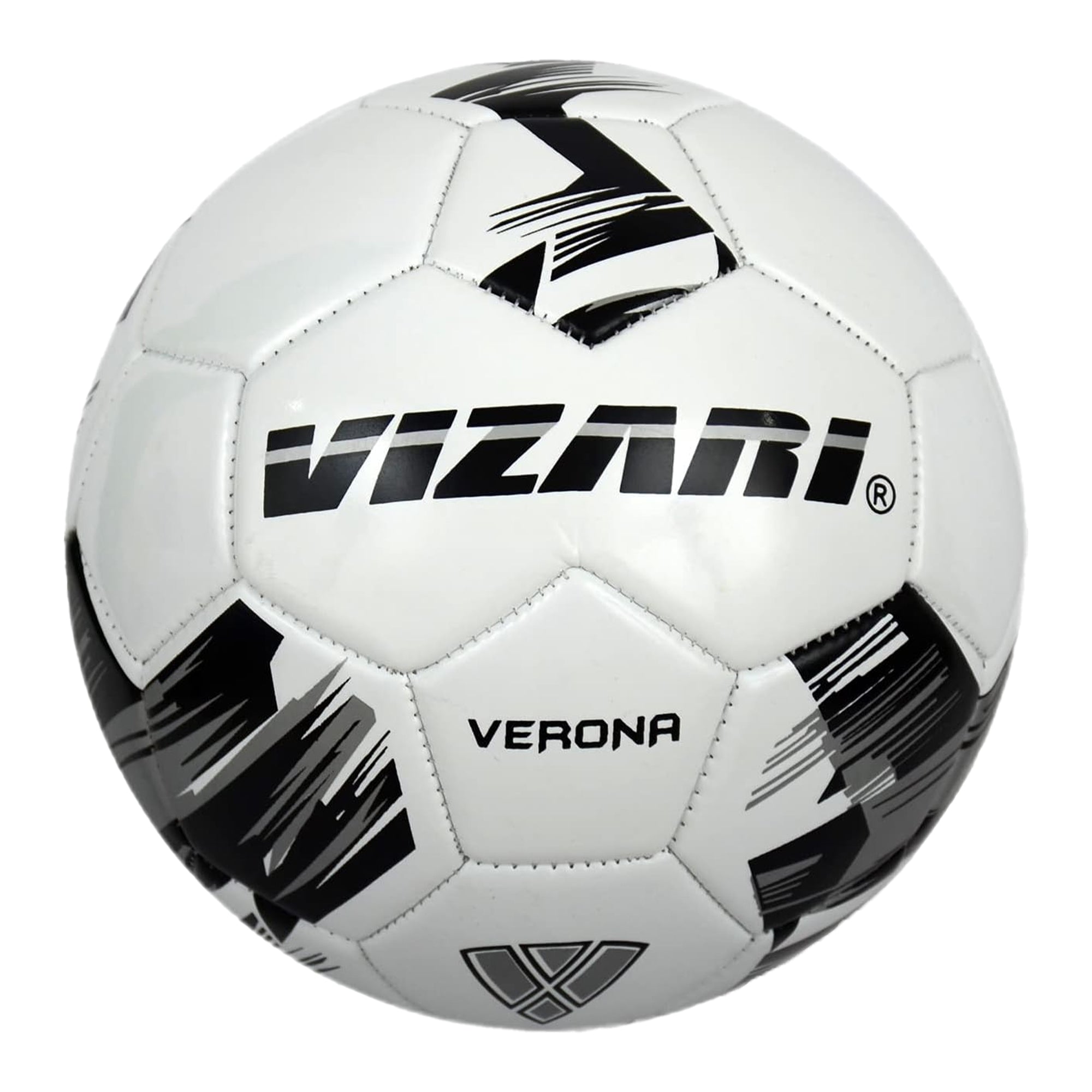 Verona Soccer Ball-White/Silver/Black