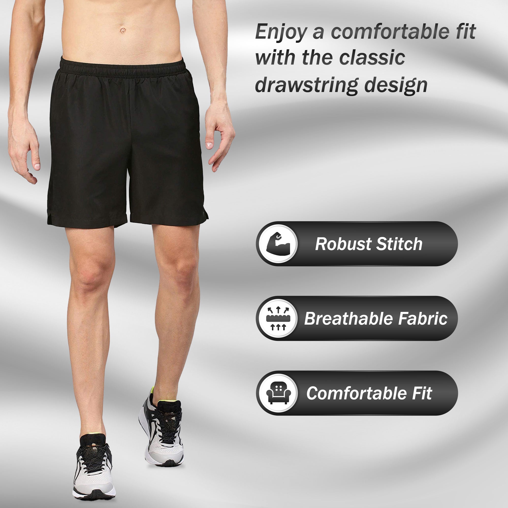 Trento Soccer Shorts-Black