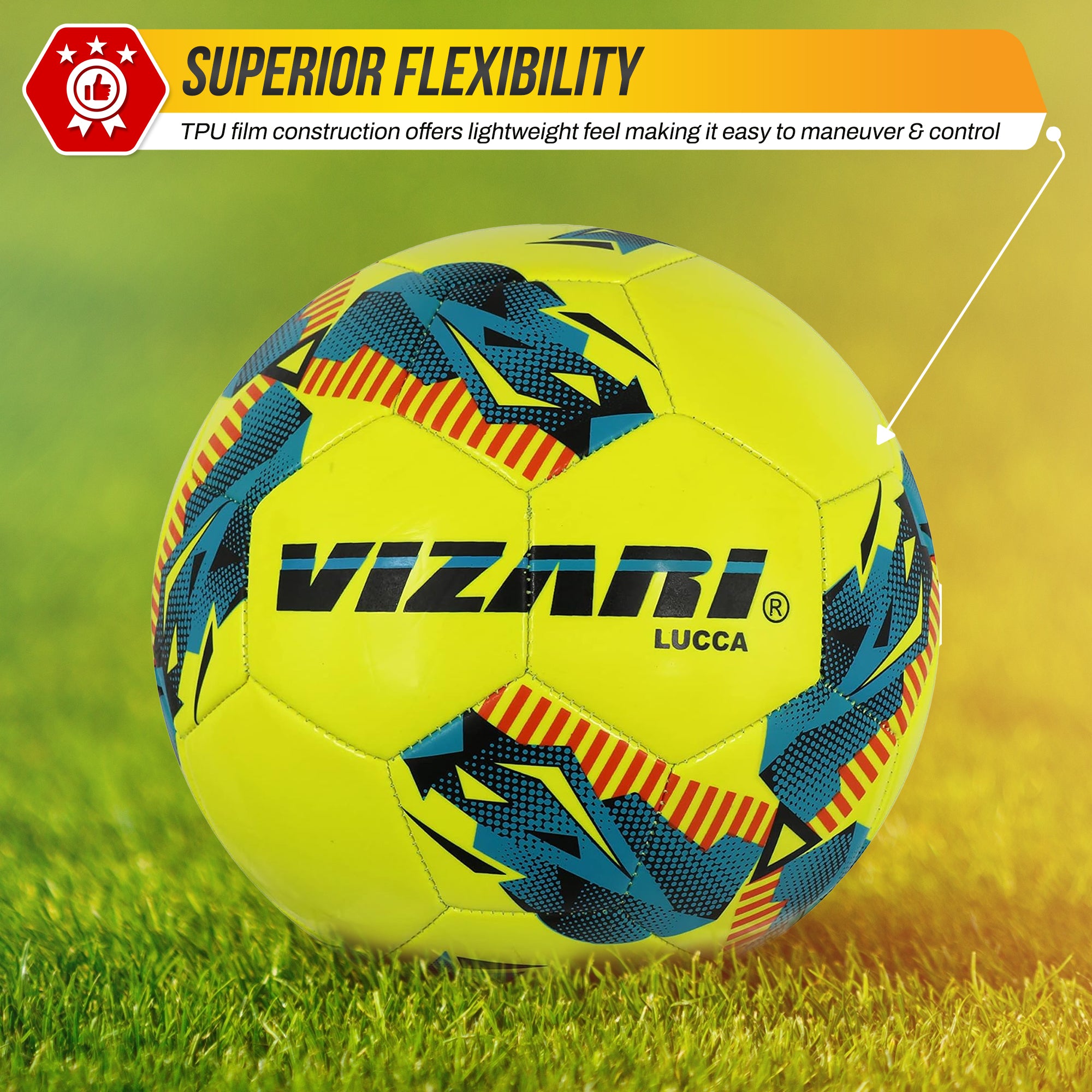 Lucca Soccer Ball-Yellow