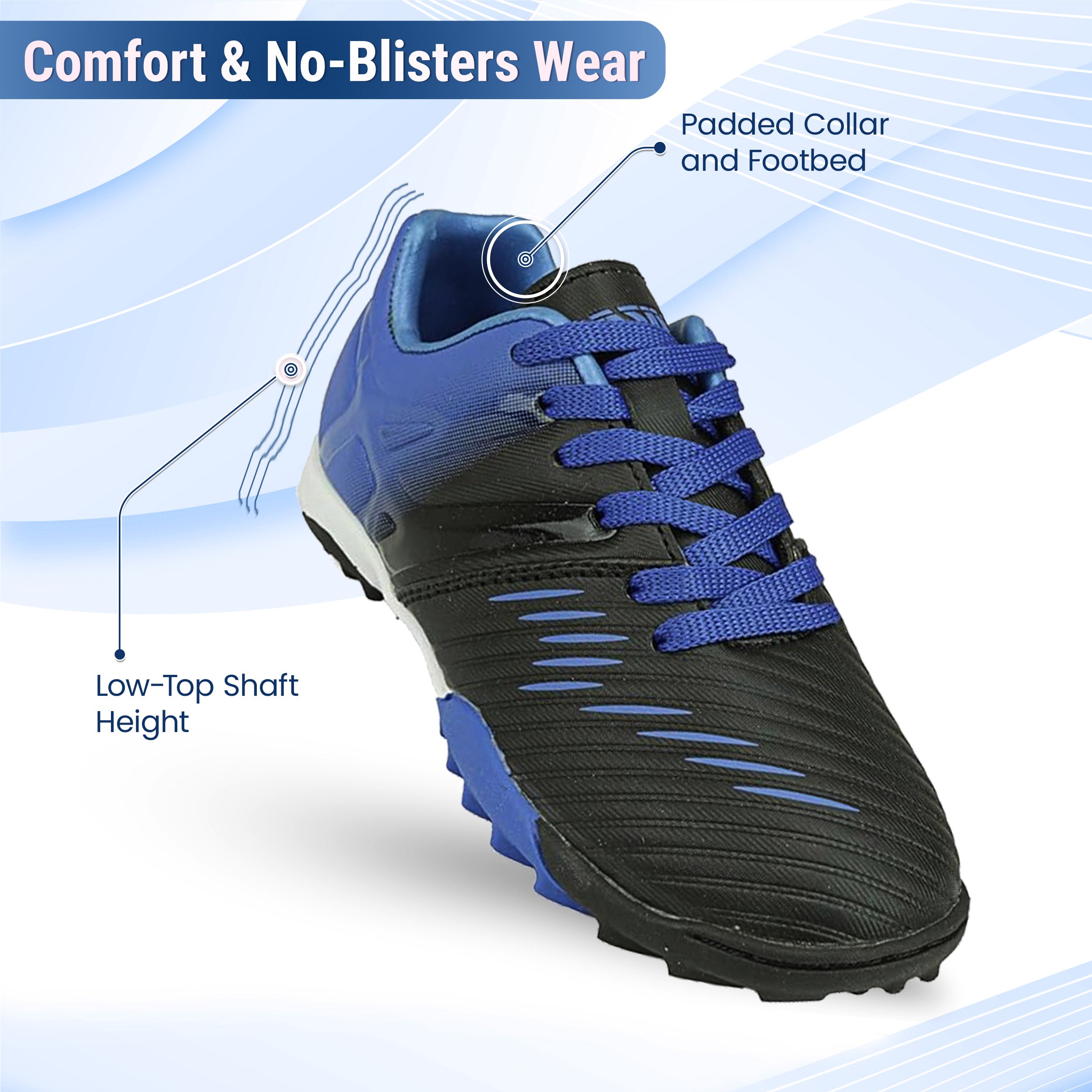 Liga Turf Soccer Shoes - Blue/Black