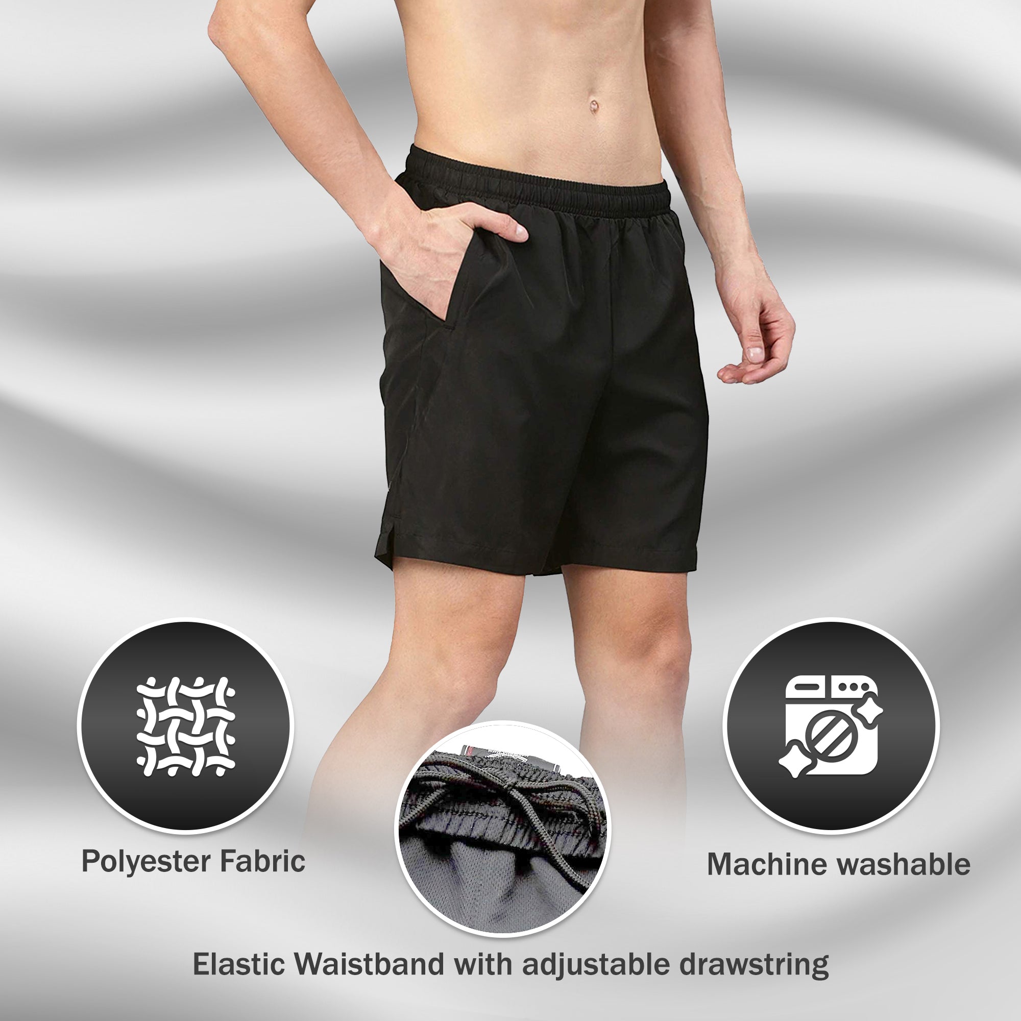 Trento Soccer Shorts-Black