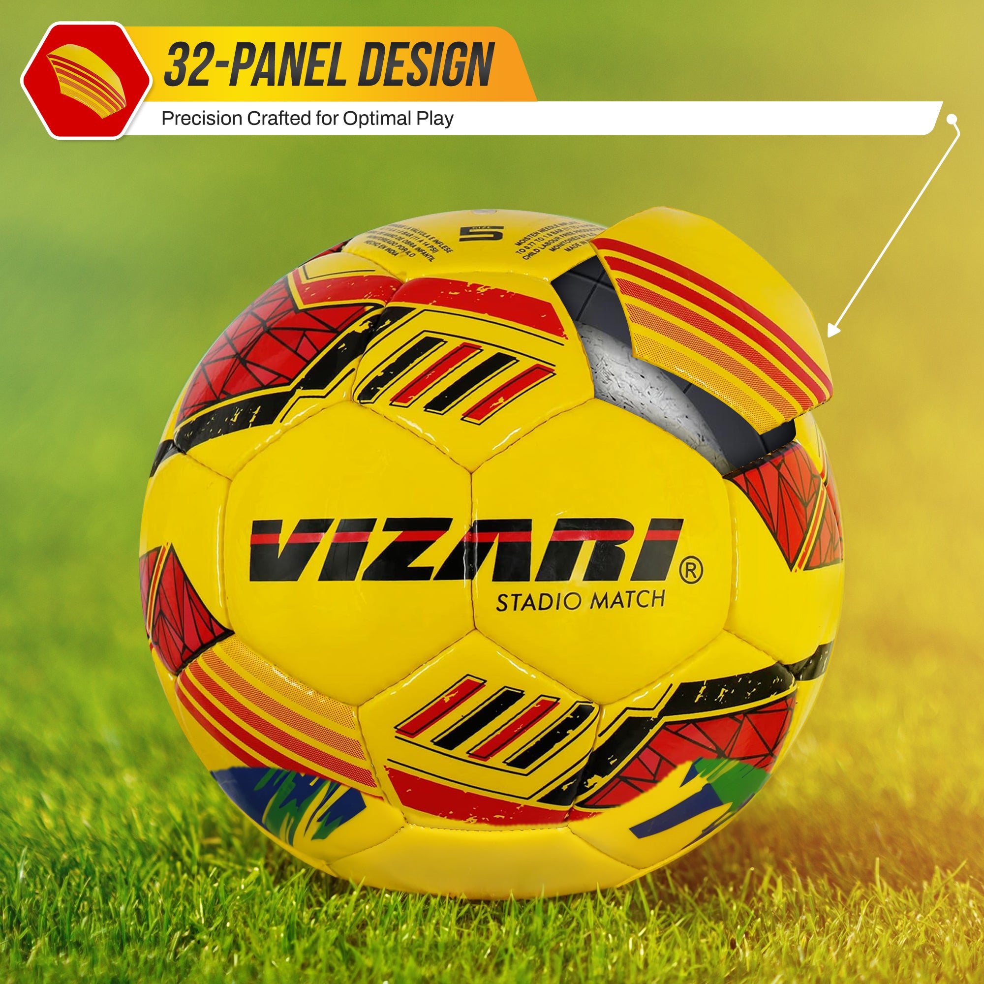 Stadio Match NFHS Soccer Ball - Yellow