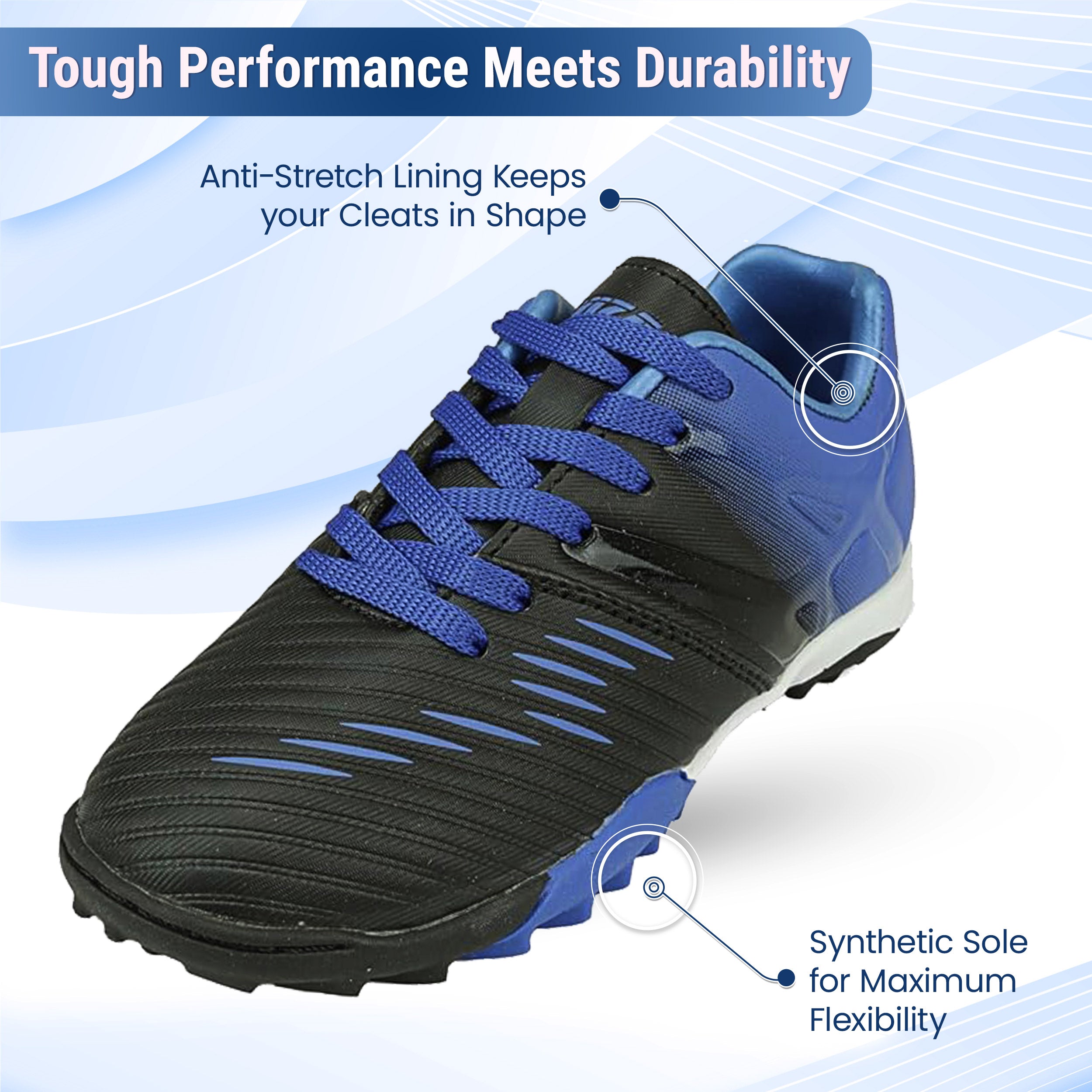 Liga Turf Soccer Shoes - Blue/Black