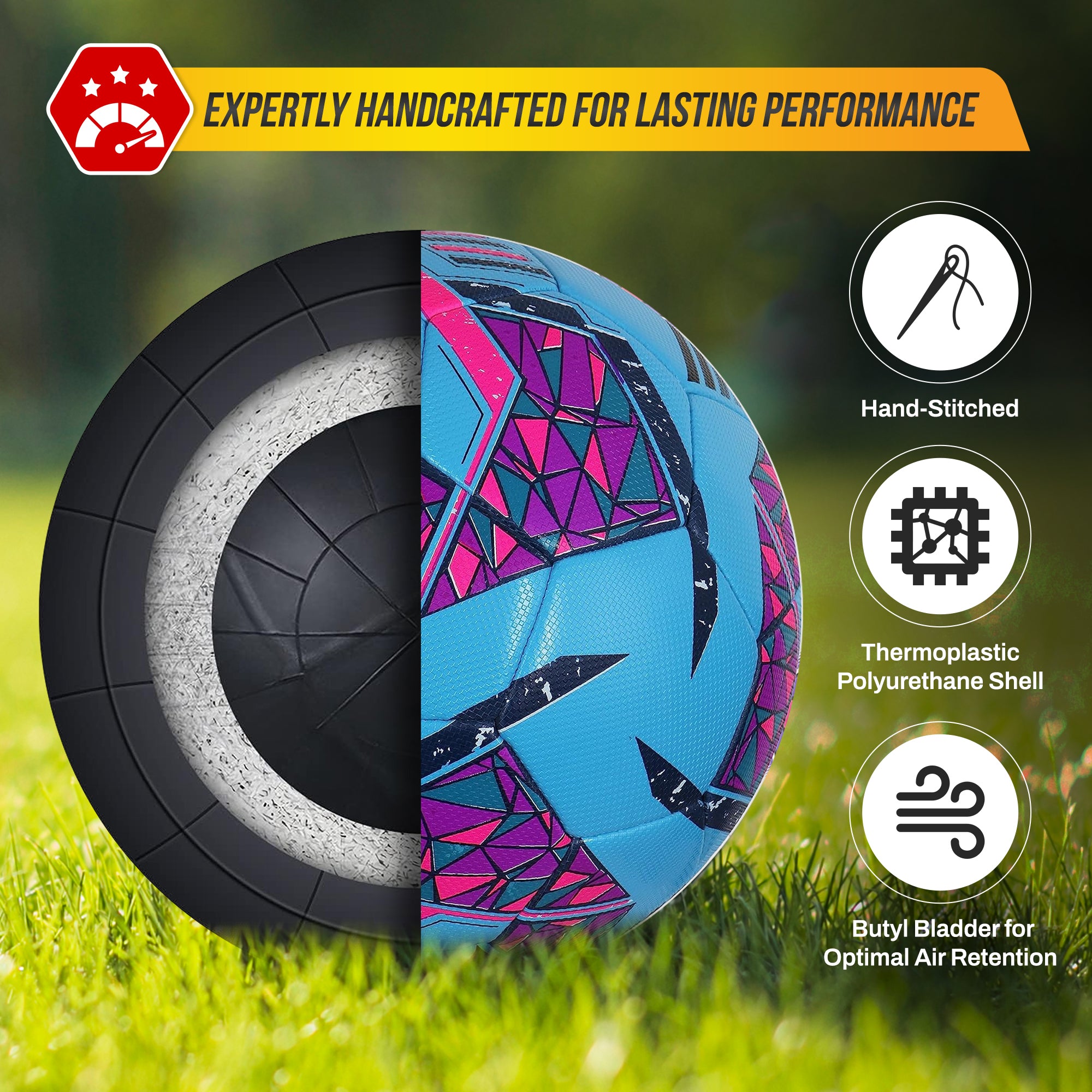 Reflect Pro Premium Indoor Soccer Ball-Sky Blue