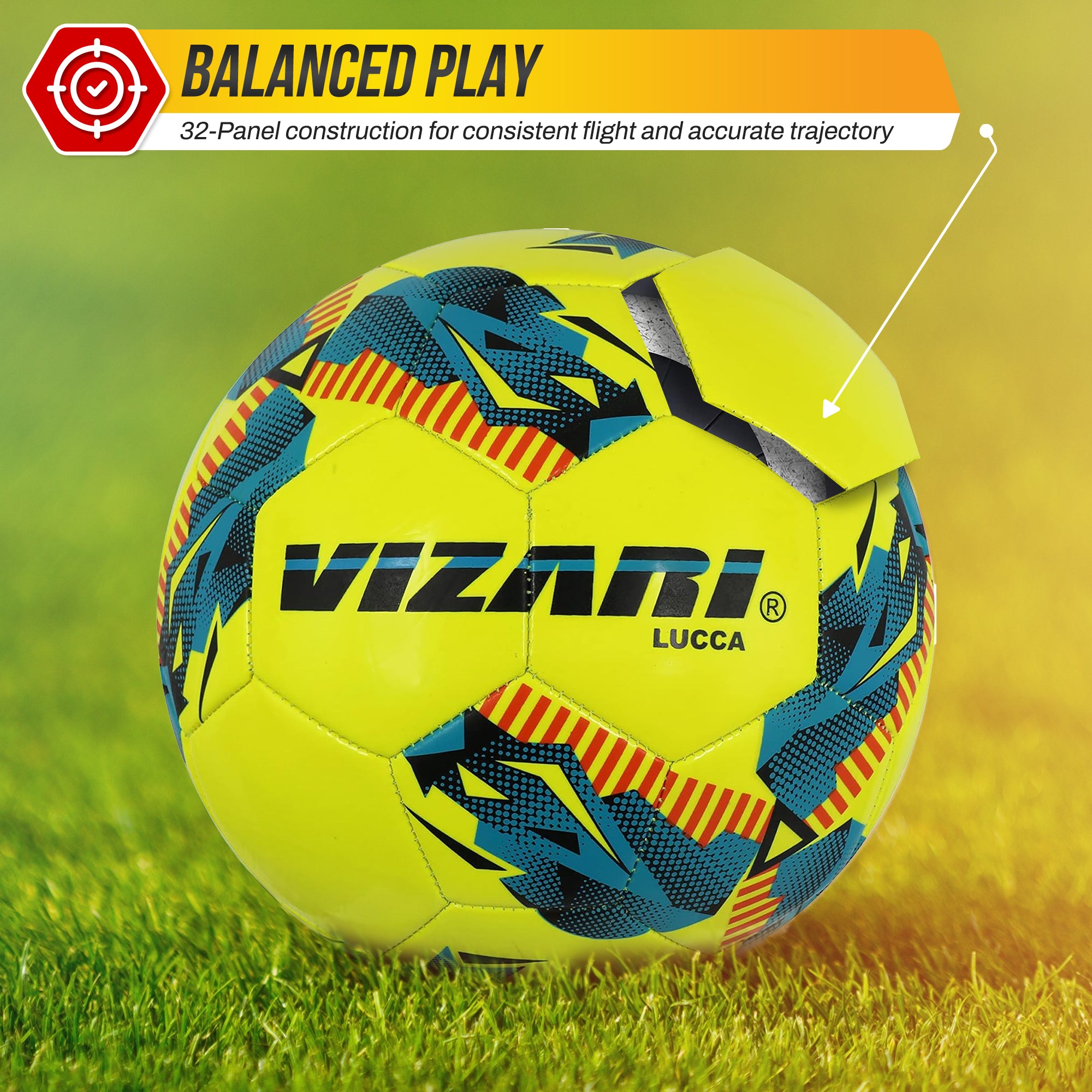 Lucca Soccer Ball-Yellow