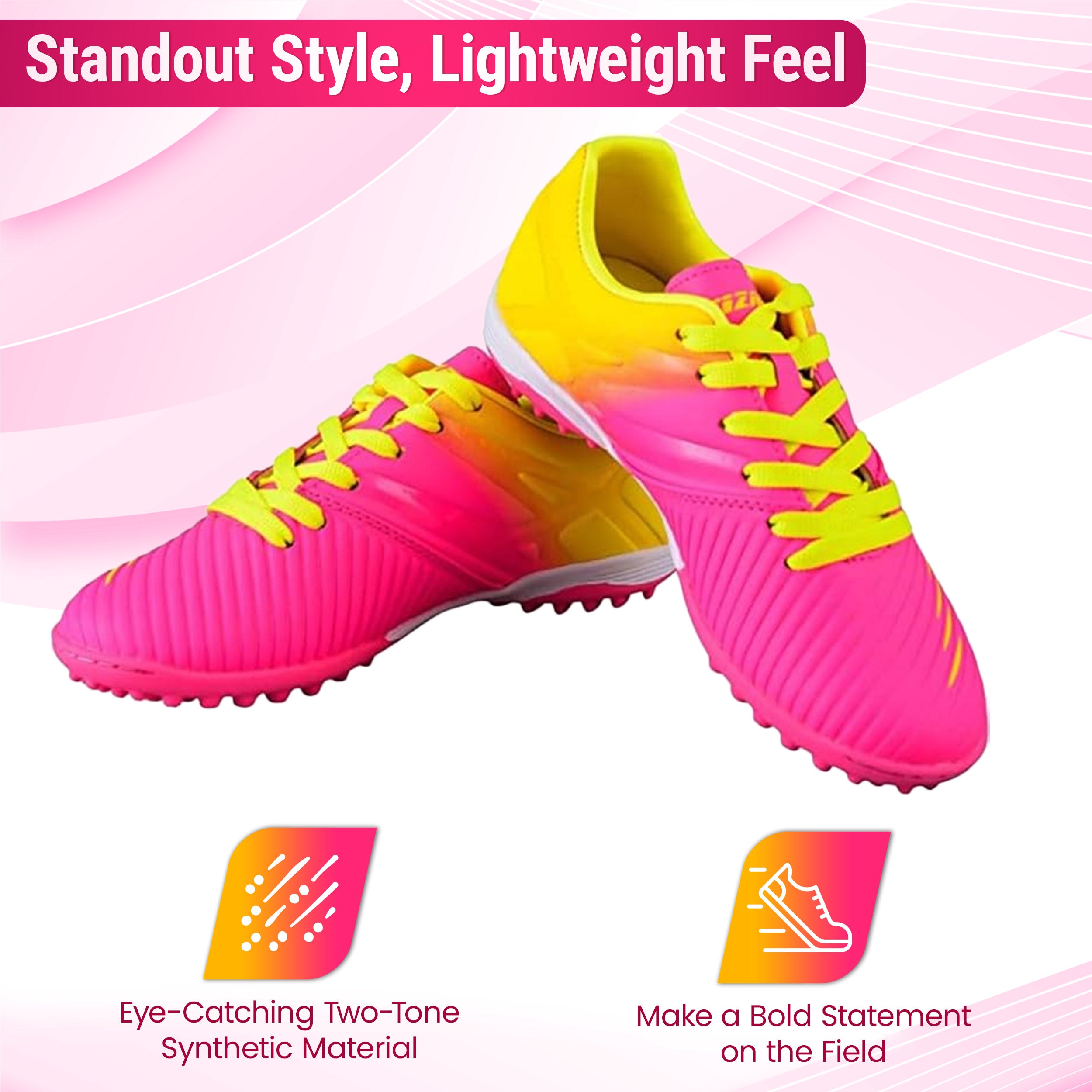 Liga Turf Soccer Shoes - Pink/Yellow