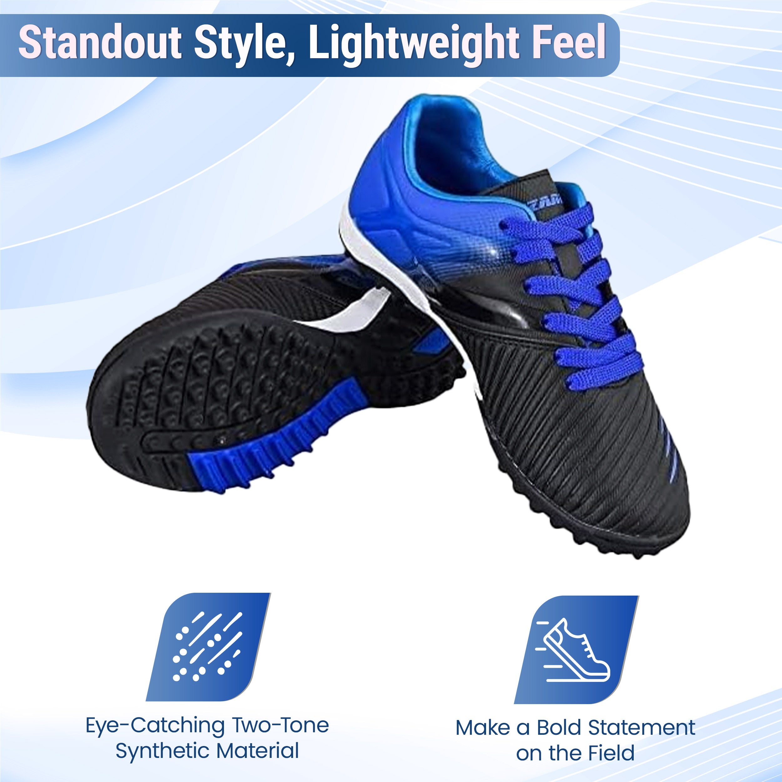 Liga Turf Soccer Shoes - Blue/Black