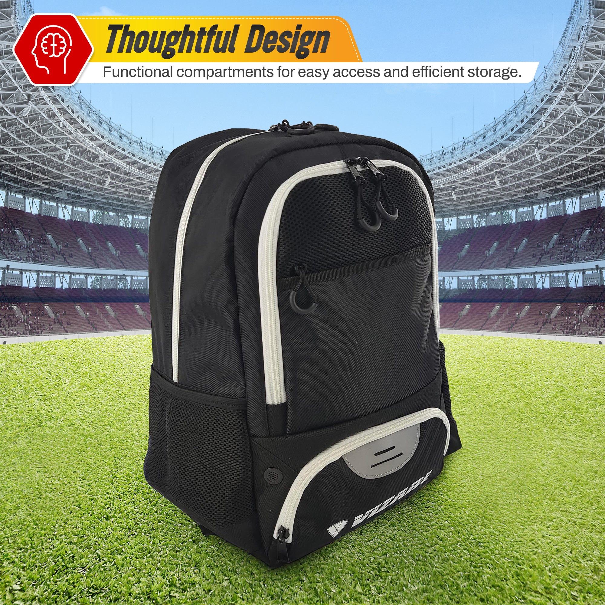 Avila Soccer Backpack-Black/White