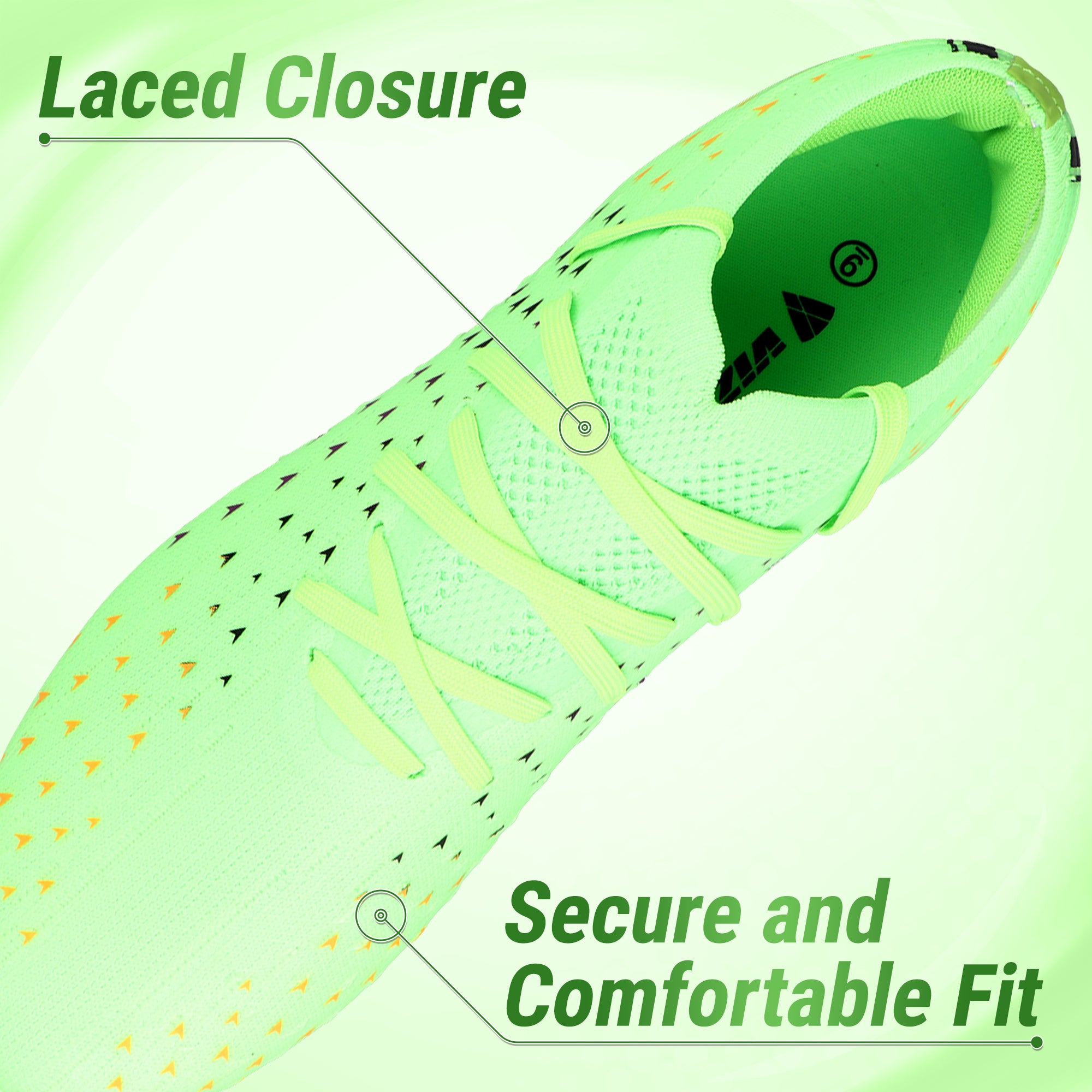 Tioga Adult Firm Ground Soccer Cleats - Lime