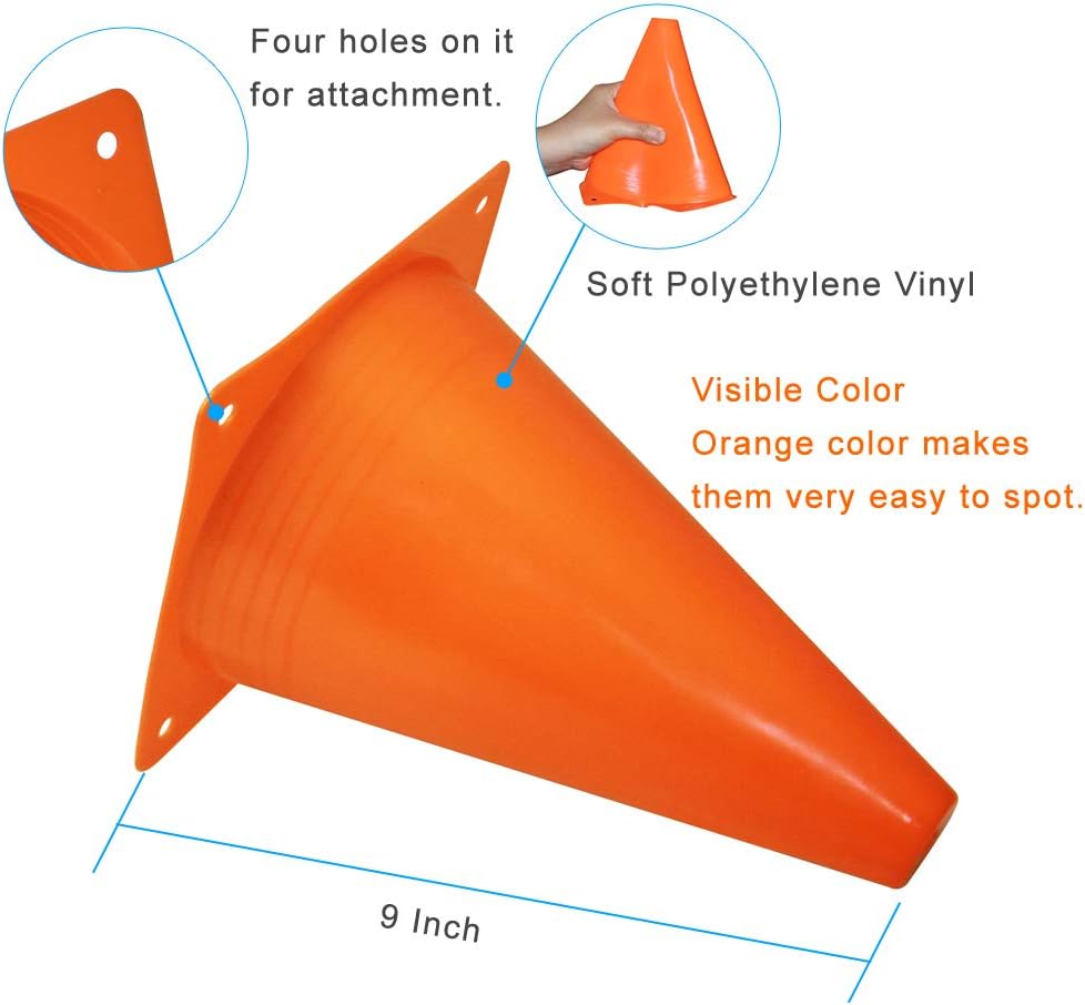 9 in Field Cone-Orange