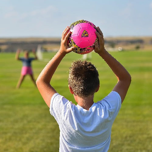 Toledo Soccer Ball For Kids And Adults - Pink/Neon Yellow