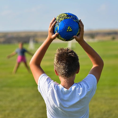 Toledo Soccer Ball For Kids And Adults - Blue/Neon Yellow