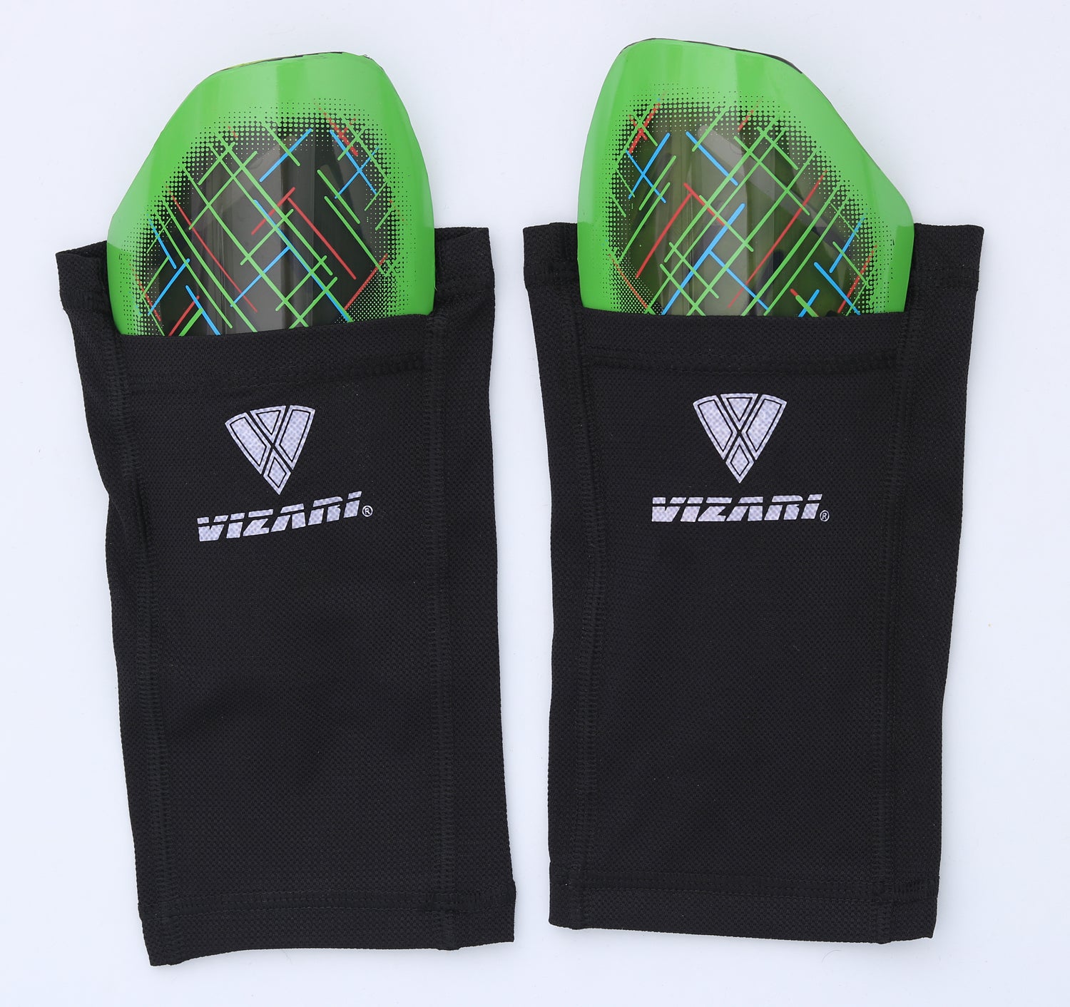 Soquel Soccer Slip in Shin Guard with Pocketed Sleeve-Green/Black