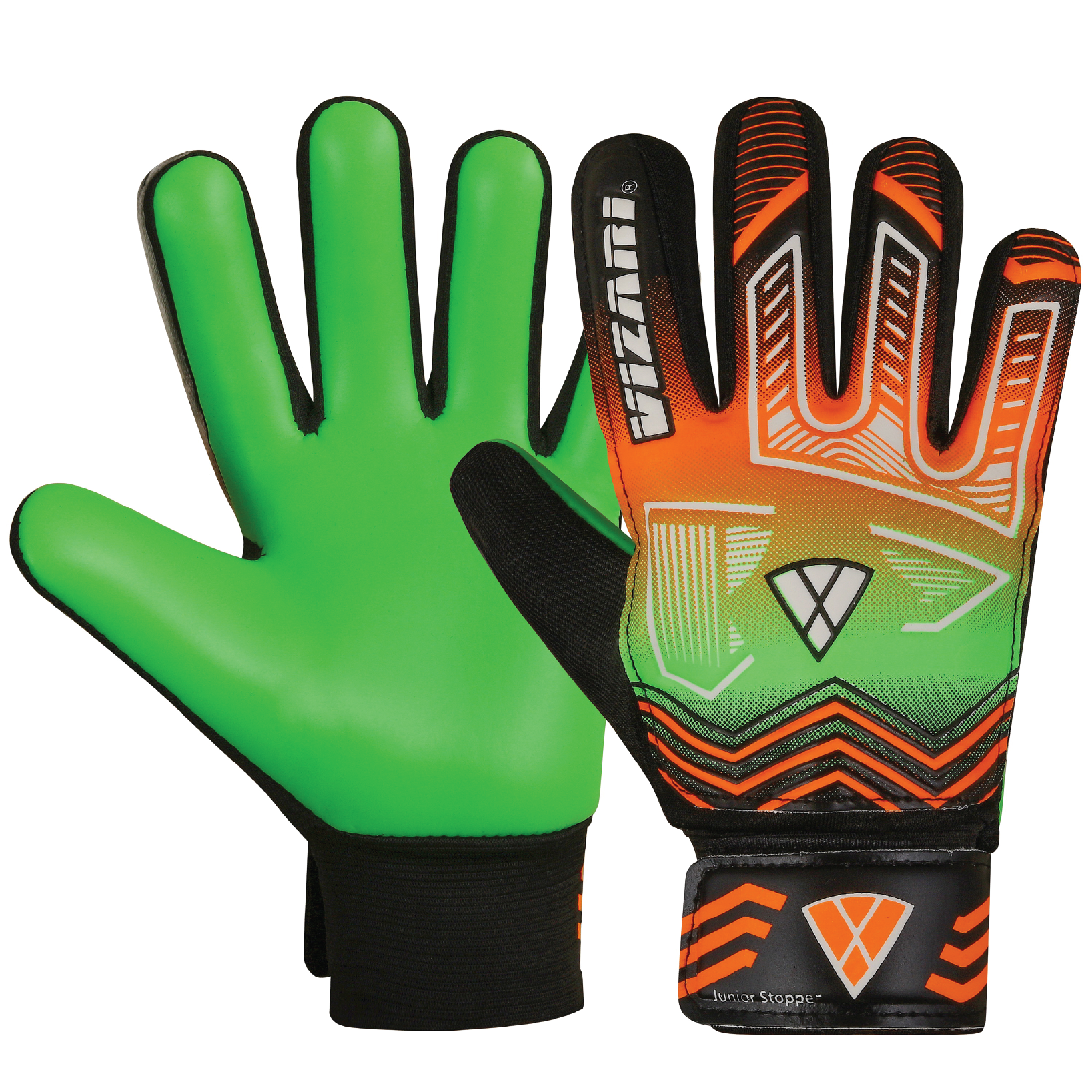 Junior Stopper Goalkeeping Glove - Orange/Green