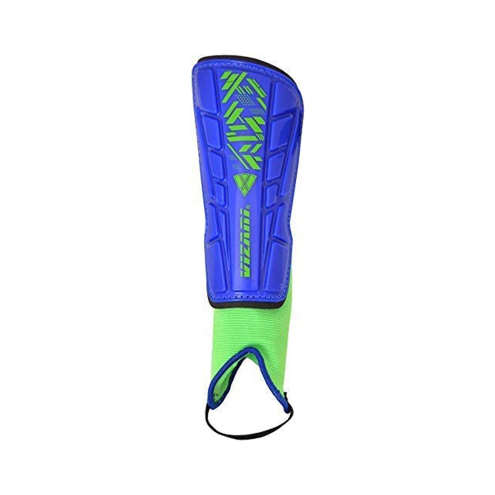 Malaga Soccer Shin Guard with Adjustable Straps-Blue/Green