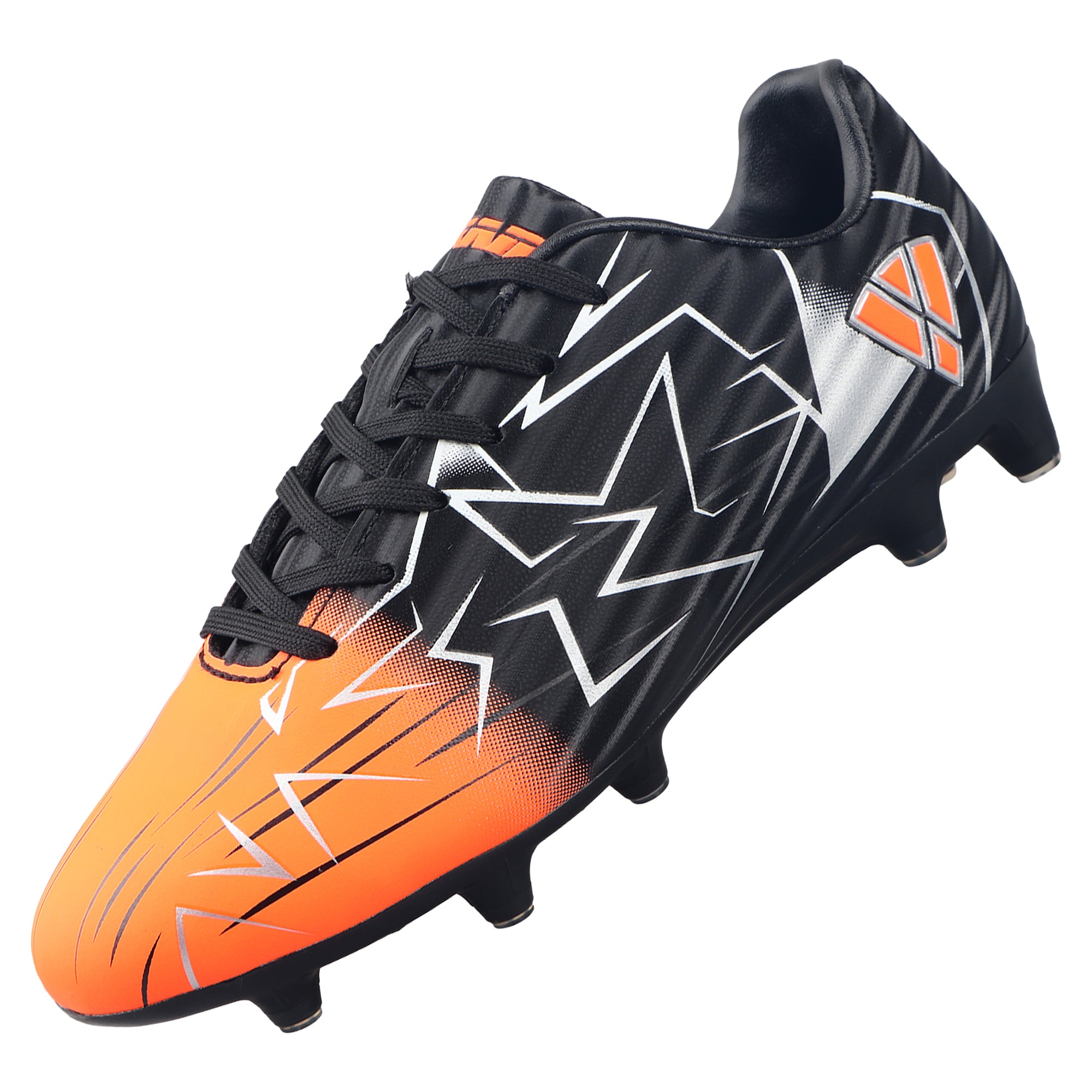 Lucia Junior Firm Ground Soccer Cleats - Black/Orange